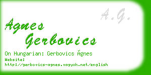 agnes gerbovics business card